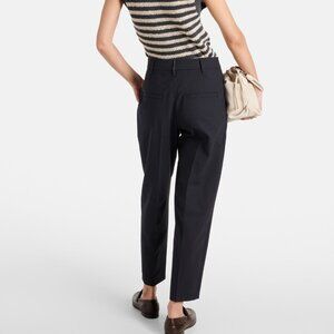Brunello Cucinelli Monili Pants Navy Blue Tropical Luxury Virgin Wool Size 6